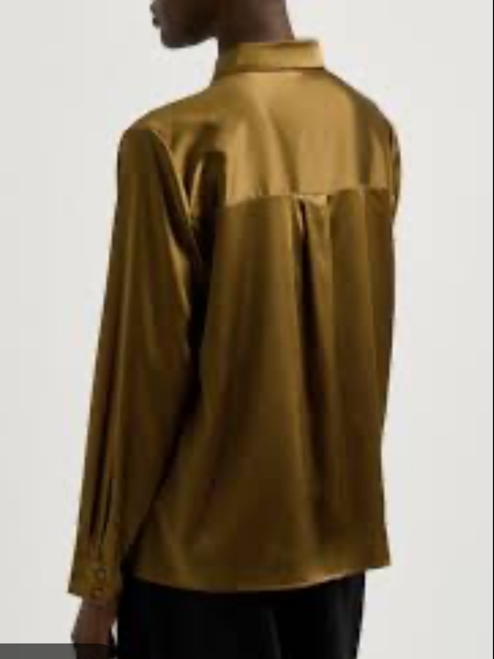 Eileen Fisher Dark Chocolate Brown Silk Charmeuse Blouse Size XXS - Picture 3 of 9